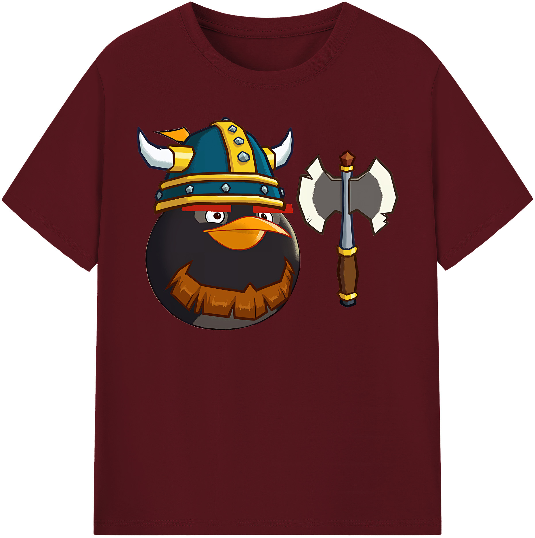 （画像用） Angry Birds アングリーバード 綿100％半袖Tシャツ（フロントプリント）